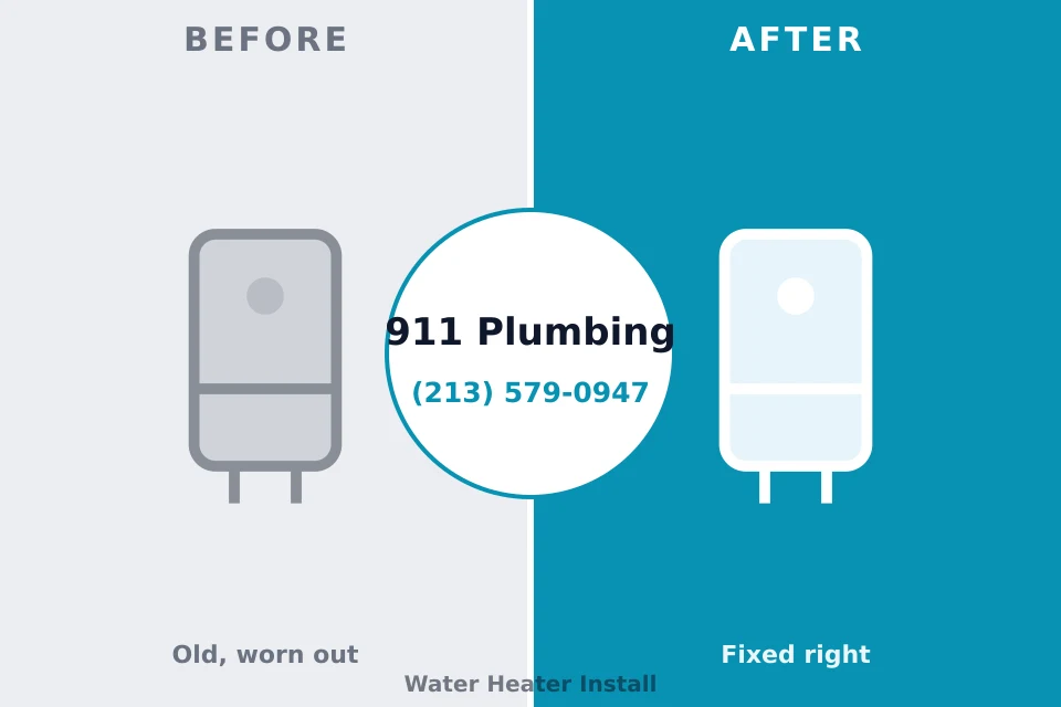 Before and after: plumbing repair North New Hyde Park, NY